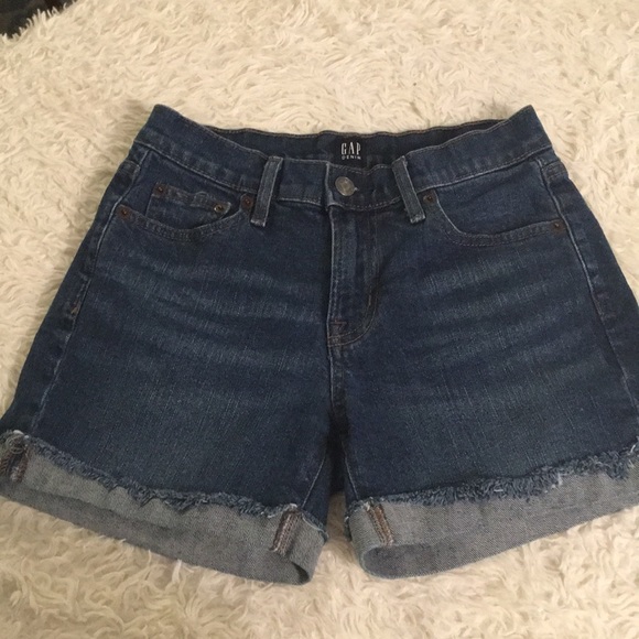 GAP Denim Cuffed Denim Shorts Size 24 Petite - Picture 6 of 10